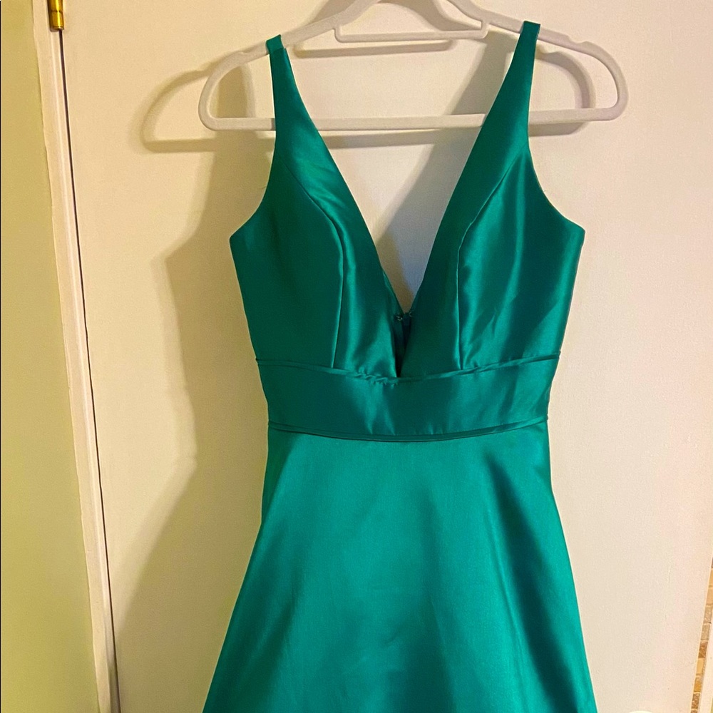 Ieena for Mac Duggal Green Ball Gown